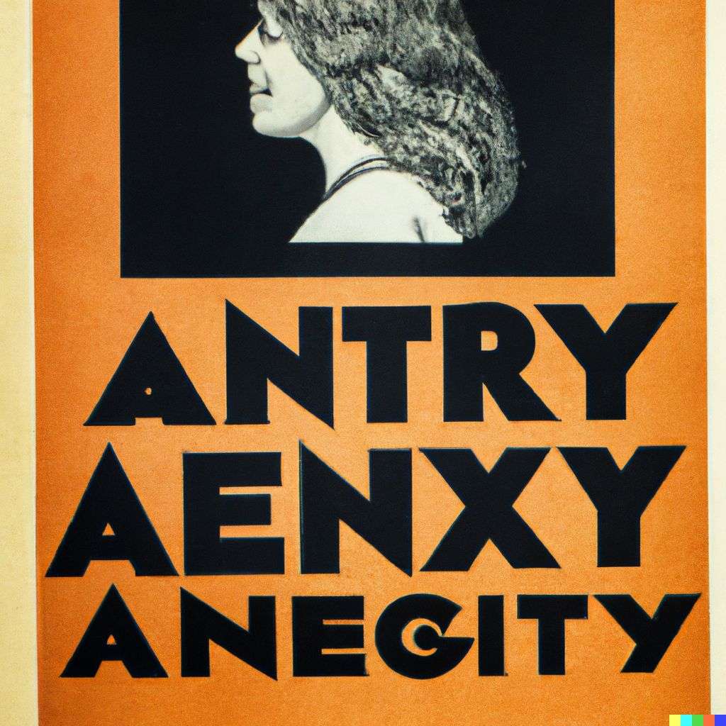 a representation of anxiety, advertisement from the '70s